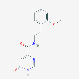molecular formula C14H15N3O3 B2420107 6-hydroxy-N-(2-methoxyphenethyl)pyrimidine-4-carboxamide CAS No. 2034360-48-8