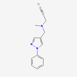 molecular formula C14H15N3 B2420120 methyl[(1-phenyl-1H-pyrazol-4-yl)methyl](prop-2-yn-1-yl)amine CAS No. 1258660-25-1
