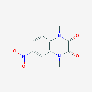 molecular formula C10H9N3O4 B2420126 1,4-Dimethyl-6-nitro-1,4-dihydroquinoxaline-2,3-dione CAS No. 13784-21-9