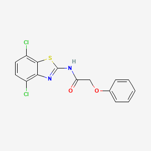 molecular formula C15H10Cl2N2O2S B2420134 N-(4,7-dichloro-1,3-benzothiazol-2-yl)-2-phenoxyacetamide CAS No. 868368-58-5