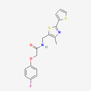 2-(4-fluorophenoxy)-N-((4-methyl-2-(thiophen-2-yl)thiazol-5-yl)methyl)acetamide