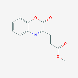 molecular formula C12H11NO4 B2420148 methyl 3-(2-oxo-2H-1,4-benzoxazin-3-yl)propanoate CAS No. 852538-97-7