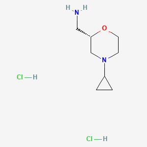 molecular formula C8H18Cl2N2O B2420166 [(2S)-4-Cyclopropylmorpholin-2-yl]methanamine;dihydrochloride CAS No. 2247088-01-1