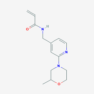 molecular formula C14H19N3O2 B2420168 N-[[2-(2-Methylmorpholin-4-yl)pyridin-4-yl]methyl]prop-2-enamide CAS No. 2305414-59-7