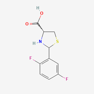 molecular formula C10H9F2NO2S B2420170 (4R)-2-(2,5-difluorophenyl)-1,3-thiazolidine-4-carboxylic acid CAS No. 1014081-92-5
