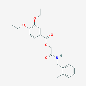 molecular formula C21H25NO5 B2420174 3,4-二乙氧基苯甲酸[{[(2-甲基苯基)甲基]氨基羰基}甲基]酯 CAS No. 1295027-45-0