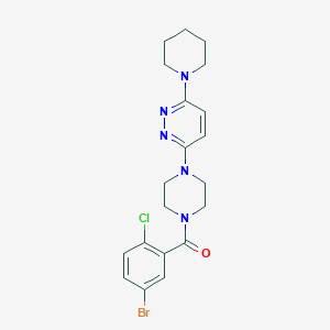 molecular formula C20H23BrClN5O B2420178 (5-Bromo-2-chlorophenyl)(4-(6-(piperidin-1-yl)pyridazin-3-yl)piperazin-1-yl)methanone CAS No. 898434-55-4