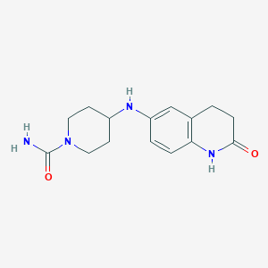 molecular formula C15H20N4O2 B2420179 4-[(2-氧代-1,2,3,4-四氢喹啉-6-基)氨基]哌啶-1-甲酰胺 CAS No. 1157187-62-6