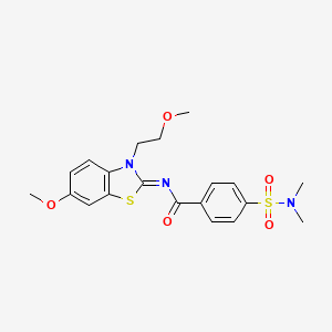 (Z)-4-(N,N-dimethylsulfamoyl)-N-(6-methoxy-3-(2-methoxyethyl)benzo[d]thiazol-2(3H)-ylidene)benzamide