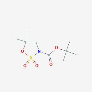 molecular formula C9H17NO5S B2420193 3-Boc-5,5-dimethyl-1,2,3-oxathiazolidine 2,2-Dioxide CAS No. 1956378-90-7