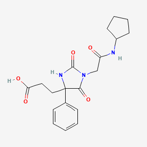3-(1-(2-(Cyclopentylamino)-2-oxoethyl)-2,5-dioxo-4-phenylimidazolidin-4-yl)propanoic acid