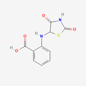 molecular formula C10H8N2O4S B2420204 2-[(2,4-dioxo-1,3-thiazolidin-5-yl)amino]benzoic Acid CAS No. 1008673-64-0