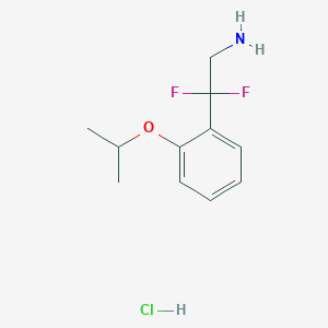 molecular formula C11H16ClF2NO B2420207 2,2-Difluoro-2-(2-propan-2-yloxyphenyl)ethanamine;hydrochloride CAS No. 2551116-76-6