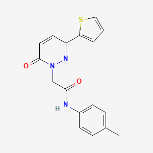 molecular formula C17H15N3O2S B2420220 N-(4-methylphenyl)-2-[6-oxo-3-(thiophen-2-yl)-1,6-dihydropyridazin-1-yl]acetamide CAS No. 879036-44-9