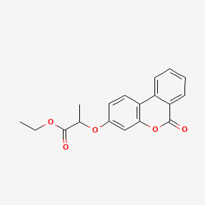 molecular formula C18H16O5 B2420221 Ethyl 2-(6-oxobenzo[c]chromen-3-yl)oxypropanoate CAS No. 302939-35-1