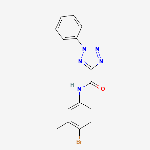 molecular formula C15H12BrN5O B2420223 N-(4-溴-3-甲基苯基)-2-苯基-2H-四唑-5-羧酰胺 CAS No. 1396816-05-9
