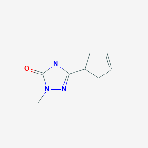 molecular formula C9H13N3O B2420232 3-(cyclopent-3-en-1-yl)-1,4-dimethyl-4,5-dihydro-1H-1,2,4-triazol-5-one CAS No. 2201204-56-8