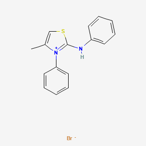 molecular formula C16H15BrN2S B2420234 4-甲基-3-苯基-2-(苯氨基)噻唑-3-溴化物 CAS No. 400856-85-1