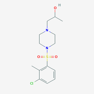 molecular formula C14H21ClN2O3S B2420235 1-(4-((3-氯-2-甲基苯基)磺酰基)哌嗪-1-基)丙烷-2-醇 CAS No. 1396850-89-7