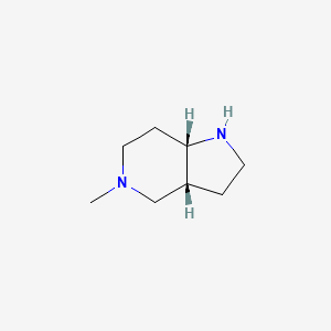 molecular formula C8H16N2 B2420252 (3Ar,7aS)-5-methyl-1,2,3,3a,4,6,7,7a-octahydropyrrolo[3,2-c]pyridine CAS No. 2364619-28-1