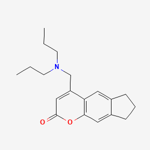molecular formula C19H25NO2 B2420254 4-((dipropylamino)methyl)-7,8-dihydrocyclopenta[g]chromen-2(6H)-one CAS No. 846029-10-5