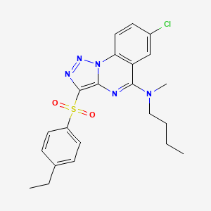 N-butyl-7-chloro-3-[(4-ethylphenyl)sulfonyl]-N-methyl[1,2,3]triazolo[1,5-a]quinazolin-5-amine