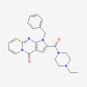molecular formula C24H25N5O2 B2420264 1-benzyl-2-(4-ethylpiperazine-1-carbonyl)pyrido[1,2-a]pyrrolo[2,3-d]pyrimidin-4(1H)-one CAS No. 900282-56-6