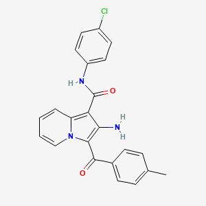 2-amino-N-(4-chlorophenyl)-3-(4-methylbenzoyl)indolizine-1-carboxamide
