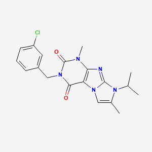 2-[(3-Chlorophenyl)methyl]-4,7-dimethyl-6-propan-2-ylpurino[7,8-a]imidazole-1,3-dione