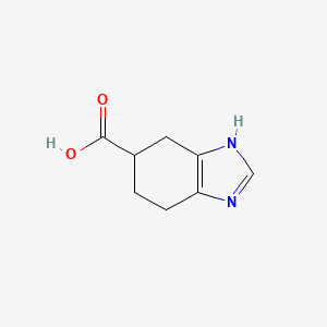 molecular formula C8H10N2O2 B2420280 4,5,6,7-四氢-1H-苯并咪唑-5-羧酸 CAS No. 26751-24-6