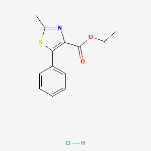 molecular formula C13H14ClNO2S B2420286 盐酸2-甲基-5-苯基-1,3-噻唑-4-羧酸乙酯 CAS No. 1986845-98-0