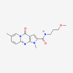 molecular formula C17H20N4O3 B2420287 N-(3-methoxypropyl)-1,7-dimethyl-4-oxo-1,4-dihydropyrido[1,2-a]pyrrolo[2,3-d]pyrimidine-2-carboxamide CAS No. 902047-96-5