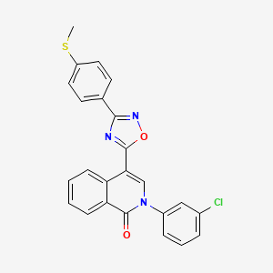 2-(3-chlorophenyl)-4-{3-[4-(methylsulfanyl)phenyl]-1,2,4-oxadiazol-5-yl}isoquinolin-1(2H)-one