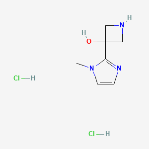 molecular formula C7H13Cl2N3O B2420289 3-(1-methyl-1H-imidazol-2-yl)azetidin-3-ol dihydrochloride CAS No. 2089257-66-7