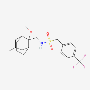 molecular formula C20H26F3NO3S B2420322 N-[(2-methoxyadamantan-2-yl)methyl]-1-[4-(trifluoromethyl)phenyl]methanesulfonamide CAS No. 1797888-33-5