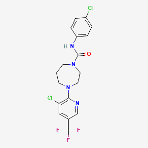 4-[3-chloro-5-(trifluoromethyl)pyridin-2-yl]-N-(4-chlorophenyl)-1,4-diazepane-1-carboxamide