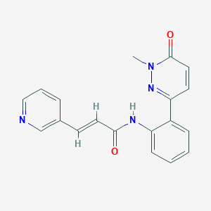molecular formula C19H16N4O2 B2420326 (E)-N-(2-(1-methyl-6-oxo-1,6-dihydropyridazin-3-yl)phenyl)-3-(pyridin-3-yl)acrylamide CAS No. 1428381-79-6