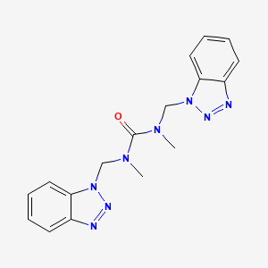 molecular formula C17H18N8O B2420328 1,3-Bis(benzotriazol-1-ylmethyl)-1,3-dimethylurea CAS No. 147227-60-9