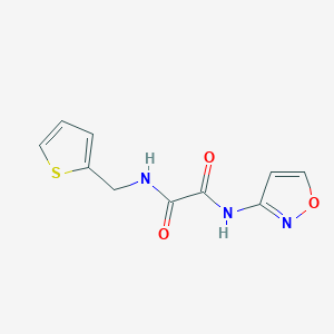 molecular formula C10H9N3O3S B2420332 N1-(isoxazol-3-yl)-N2-(thiophen-2-ylmethyl)oxalamide CAS No. 941889-39-0