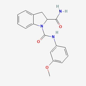 molecular formula C17H17N3O3 B2420353 N1-(3-methoxyphenyl)indoline-1,2-dicarboxamide CAS No. 1101205-94-0