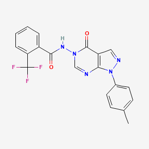 N-(4-oxo-1-(p-tolyl)-1H-pyrazolo[3,4-d]pyrimidin-5(4H)-yl)-2-(trifluoromethyl)benzamide