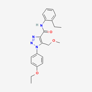 molecular formula C21H24N4O3 B2420387 1-(4-ethoxyphenyl)-N-(2-ethylphenyl)-5-(methoxymethyl)-1H-1,2,3-triazole-4-carboxamide CAS No. 950234-99-8
