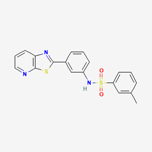 molecular formula C19H15N3O2S2 B2420396 3-methyl-N-(3-(thiazolo[5,4-b]pyridin-2-yl)phenyl)benzenesulfonamide CAS No. 912623-41-7