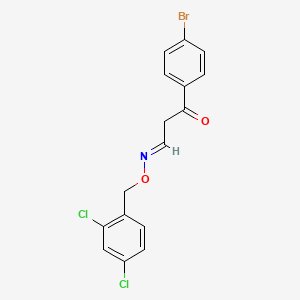 molecular formula C16H12BrCl2NO2 B2420404 3-(4-bromophenyl)-3-oxopropanal O-(2,4-dichlorobenzyl)oxime CAS No. 338976-49-1