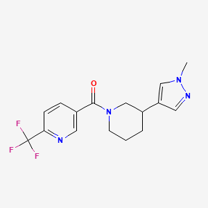 5-[3-(1-methyl-1H-pyrazol-4-yl)piperidine-1-carbonyl]-2-(trifluoromethyl)pyridine
