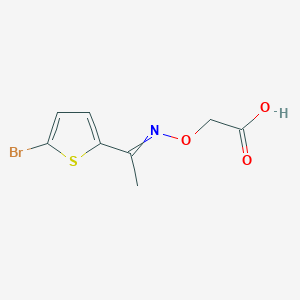 molecular formula C8H8BrNO3S B2420416 2-({[1-(5-溴噻吩-2-基)乙叉基]氨基}氧基)乙酸 CAS No. 847781-96-8