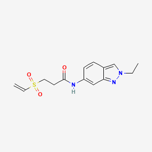 3-Ethenylsulfonyl-N-(2-ethylindazol-6-yl)propanamide
