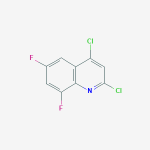 molecular formula C9H3Cl2F2N B2420425 2,4-二氯-6,8-二氟喹啉 CAS No. 1504724-89-3