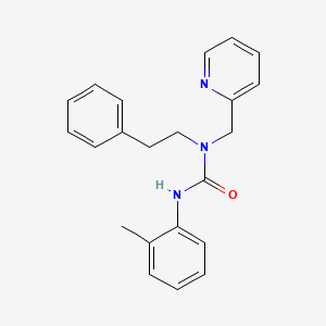molecular formula C22H23N3O B2420433 1-Phenethyl-1-(pyridin-2-ylmethyl)-3-(o-tolyl)urea CAS No. 1286709-98-5