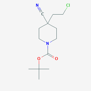 Tert-butyl 4-(2-chloroethyl)-4-cyanopiperidine-1-carboxylate